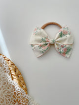 Floral Jacquard Bow Headband
