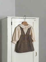 Windowpane Check Overall Dress
