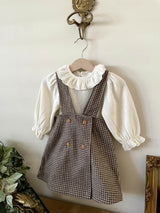 Windowpane Check Overall Dress
