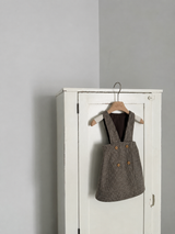 Windowpane Check Overall Dress