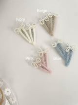 Mini Pearl Bow Clip Set