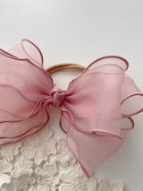Rosie Wavy Bow Headband_Pink