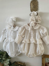 Pearl Cotton Romper_Cream