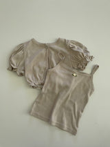 Oaklee Baby Cardigan and Sleeveless Top Set _Beige
