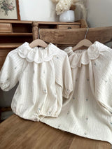 Dallae Embroidered Cotton Baby Romper