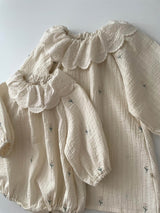 Dallae Embroidered Cotton Baby Romper