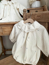 Dallae Embroidered Cotton Baby Romper