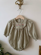 Lulu Bubble Romper_ Khaki