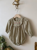 Lulu Bubble Romper_ Khaki