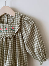 Lulu Bubble Romper_ Khaki