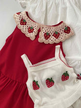 Strawberry Pop Sleeveless Knit Top