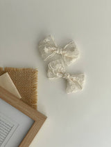 Rose Lace Bow Clip Sets