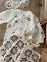 Love Flower Knit Suits_Ivory