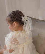 Double Organza Bow Long Tail Clips