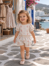 Lucette Floral Blouse & Bloomers Set