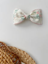 Floral Jacquard Bow Clips