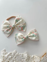 Floral Jacquard Bow Headband