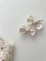 Floral Jacquard Mini Bow Clip Sets
