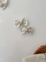 Floral Jacquard Mini Bow Clip Sets