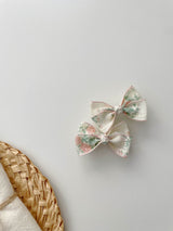 Floral Jacquard Mini Bow Clip Sets