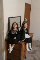Fleur Noire Embroidered Dress