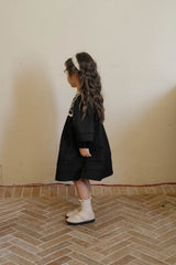 Fleur Noire Embroidered Dress
