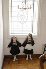 Fleur Noire Embroidered Dress