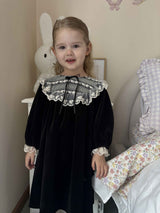Camilla Velour Dress_ Black