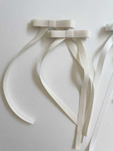 Long tail double bow clip set