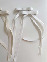 Long tail double bow clip set