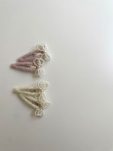 Mini Pearl Bow Clip Set