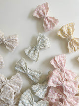 Embroidered Check Bow Sets_4 Colours