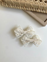 Rose Lace Bow Clip Sets