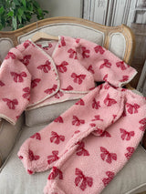 Ribbon Fleece Top & Pants Set