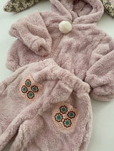 Bunny Pom-Pom Top & Pants Set_ Lavender