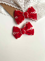 Red Velvet Ribbon Clip Sets