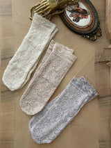 Bouquet Lace Knee Socks _3 Colours