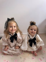 Double Organza Bow Long Tail Clips