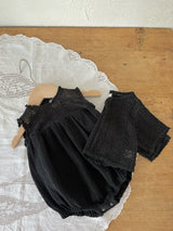 Milk Cream Romper _Black