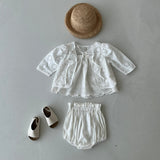 Embroidered Eyelet Cardigan