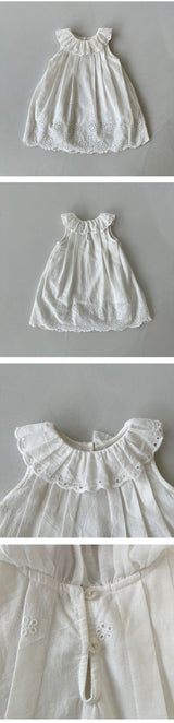 Embroidered Pin tuck Dress_3 Colours