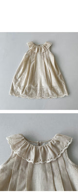 Embroidered Pin tuck Dress_3 Colours