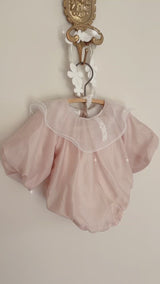 Silk Bebe Romper _Light Pink