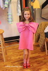 Ariel Bow Dress_Classic Pink