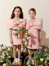 Ariel Bow Dress_Classic Pink