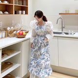 Toile de Long Frill Apron