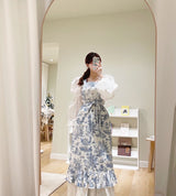 Toile de Long Frill Apron