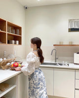 Toile de Long Frill Apron