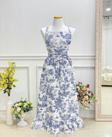 Toile de Long Frill Apron