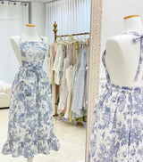 Toile de Long Frill Apron